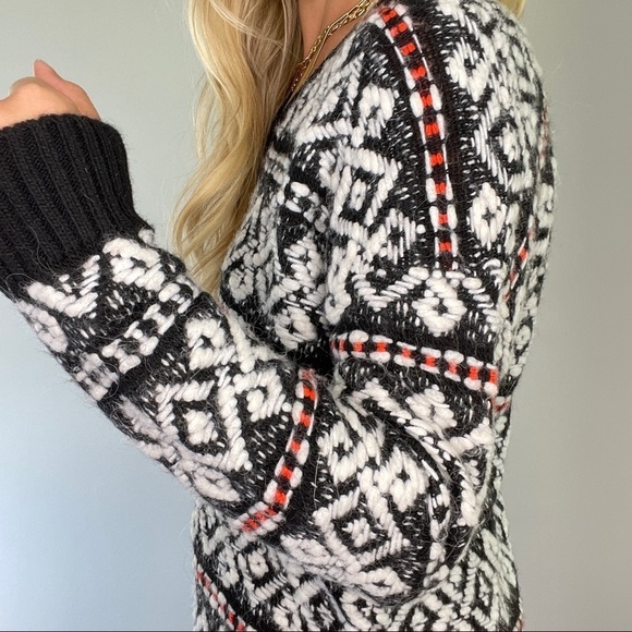 Sita Murt Fair Isle Knit Nordic Pattern Alpaca & Llama Wool Sweater - Picture 5 of 14